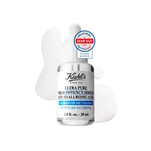 Eine 30-ml-Flasche Kiehl's Ultra Pure 1.5% Hyaluronic Acid Serum vor weißem Hintergrund.