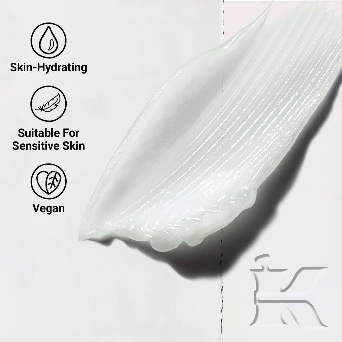 Nahaufnahme der Textur von Lip Balm #1, die eine cremige, feuchtigkeitsspendende Formel zur Pflege der Lippen zeigt.