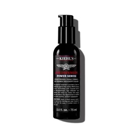 Eine 75-ml-Flasche Kiehl's Age Defender Power Serum vor weißem Hintergrund.