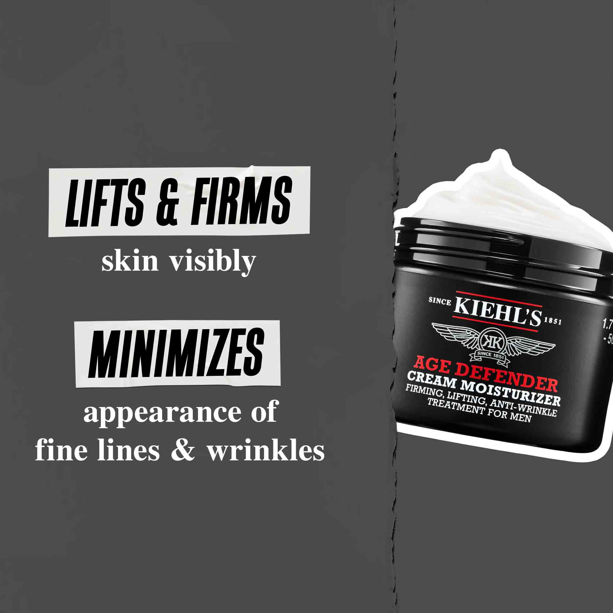 Age Defender Cream Moisturizer: Strafft und festigt die Haut sichtbar, minimiert das Erscheinungsbild von feinen Linien und Falten.