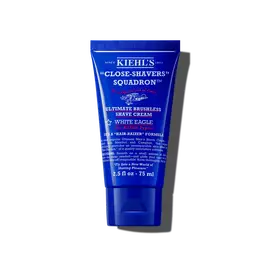 Eine 75-ml-Tube Kiehl's Ultimate Brushless Shave Cream White Eagle vor weißem Hintergrund.