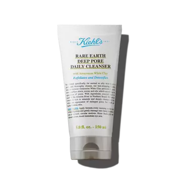 Eine 150-ml-Tube Kiehl's Rare Earth Deep Pore Daily Cleanser vor weißem Hintergrund.