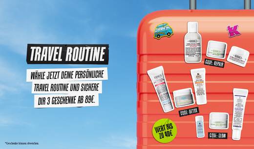 Wahle jetzt Deine personliche Travel Routine und sichere Dir 3 Geschenke ab 89€