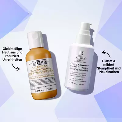 Alt text: A digital collage featuring a smiling woman holding a skincare product, two women consulting over a product in a store, and a sketched character beside the Kiehl's logo, promoting personalized skincare consultations.