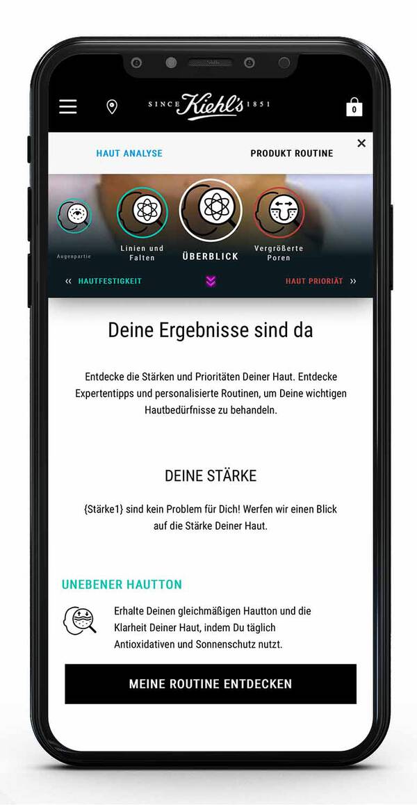 Scoring Kiehls Skin Reader