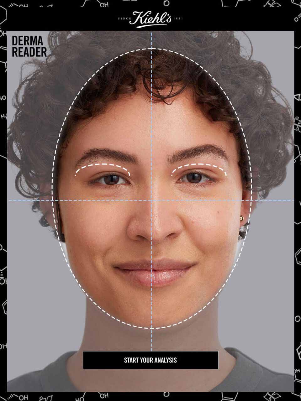 Derma Reader von Kiehl's: Schritt 1 der Hautanalyse