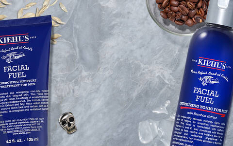 Banner mit Produkten der Linie Facial Fuel
