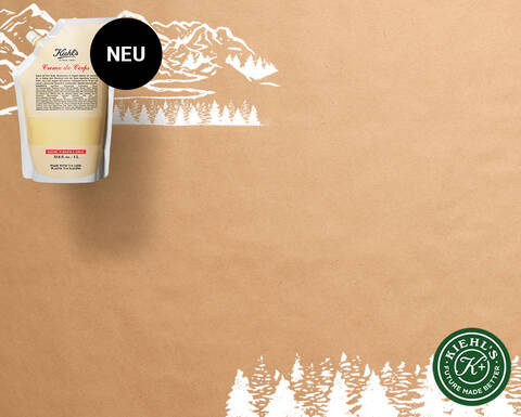 Hintergrund mit Farbe von Pappe und Icon: 1 Nachfuellpack gleich 4 normale Produkte